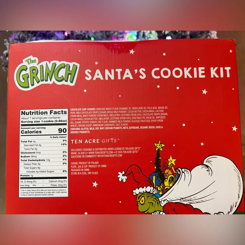 The Grinch Santa’s Cookie Kit – Plate, Mug, Milk Jug + Cookies | New in Box‎